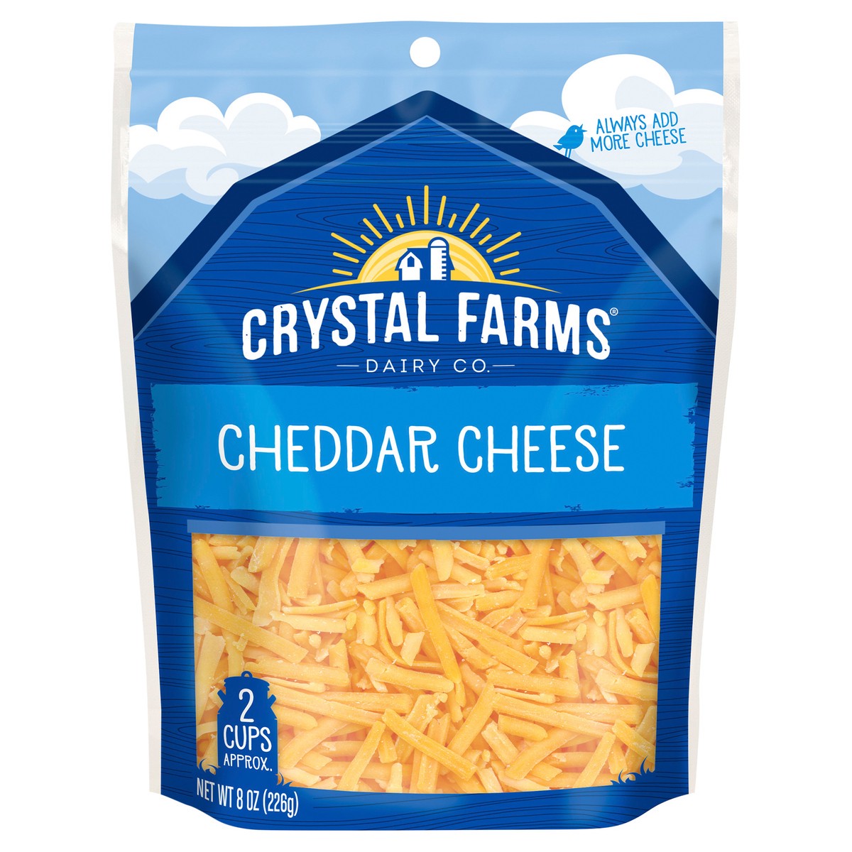 slide 1 of 1, Crystal Farms Shredded Cheese, 8 oz