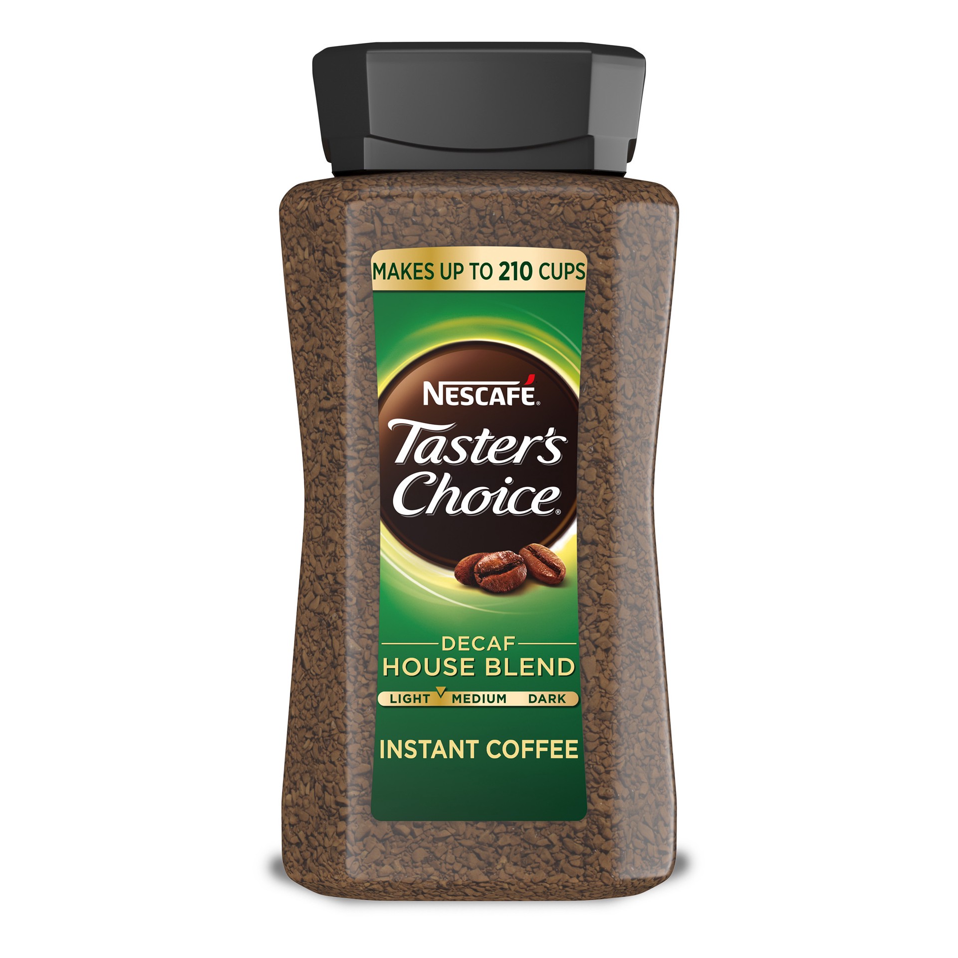 slide 1 of 12, Nescafé NESCAFÉ Taster's Choice Instant Coffee, Light Medium Roast, Decaf House Blend, 1 Jar - 14 oz, 14 oz