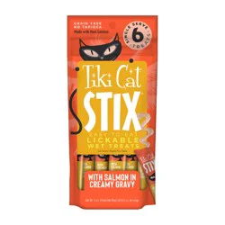 Tiki Cat Stix Wet Cat Treats, Salmon, 3 oz Pouch