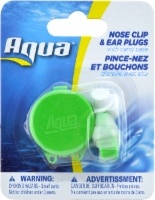 slide 1 of 1, Aqua Nose Clip And Ear Plugs With Carry Case - Assorted, 1 ct