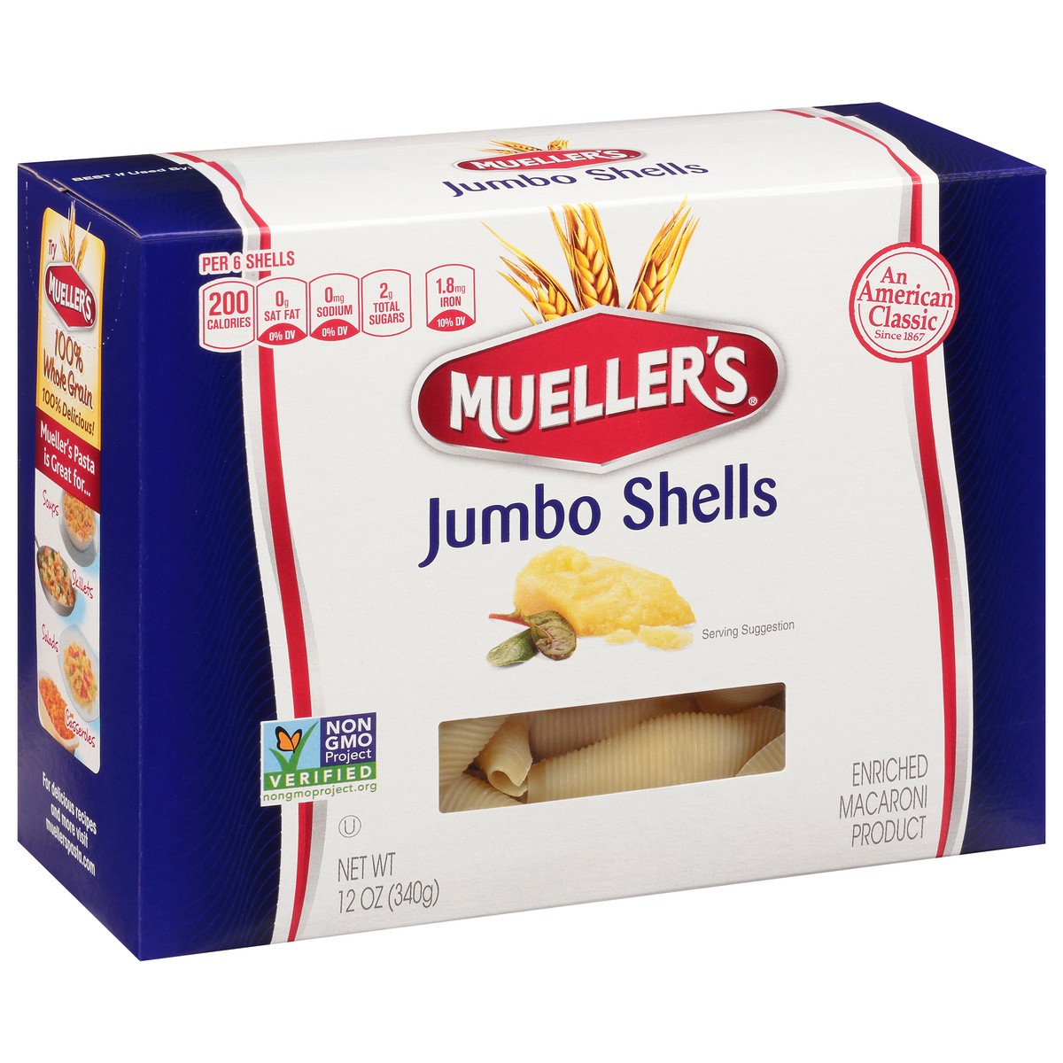 slide 7 of 9, Mueller's Jumbo Shells 12 oz, 12 oz