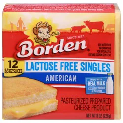 Borden Lactose Free Singles American Cheese Slices 12 ea