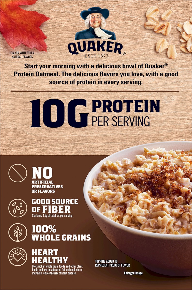 slide 4 of 6, Quaker Instant Oatmeal Protein Maple & Brown Sugar 2.11 Oz 6 Count, 12.6 oz