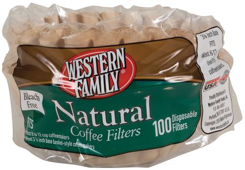 slide 1 of 1, Western Family Natural Coffee Filters, 100 ct