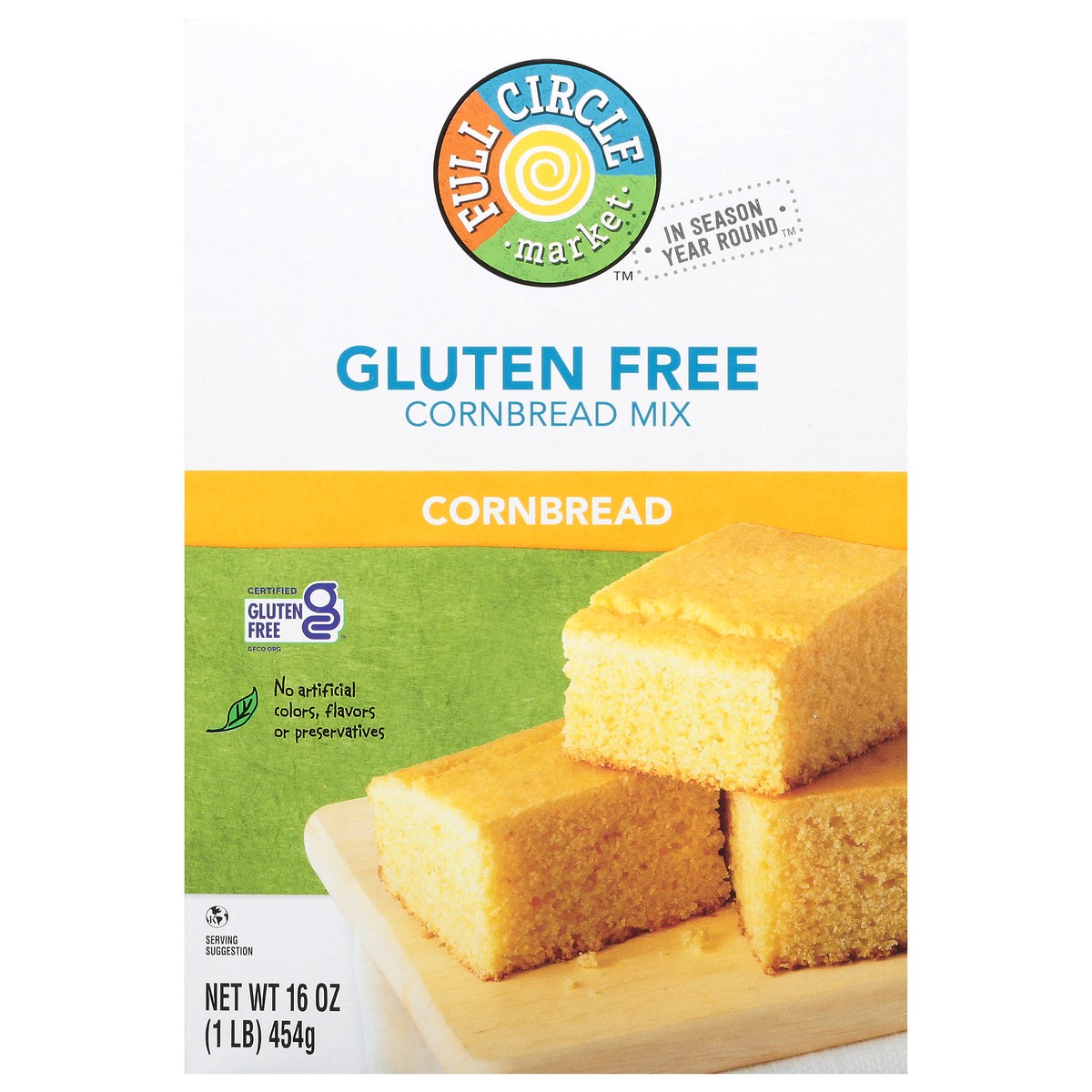 slide 13 of 15, Full Circle Market Gluten Free Cornbread Mix 16 oz, 16 oz