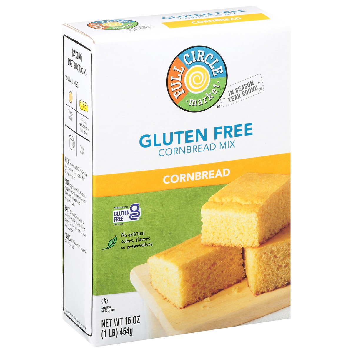 slide 7 of 15, Full Circle Market Gluten Free Cornbread Mix 16 oz, 16 oz