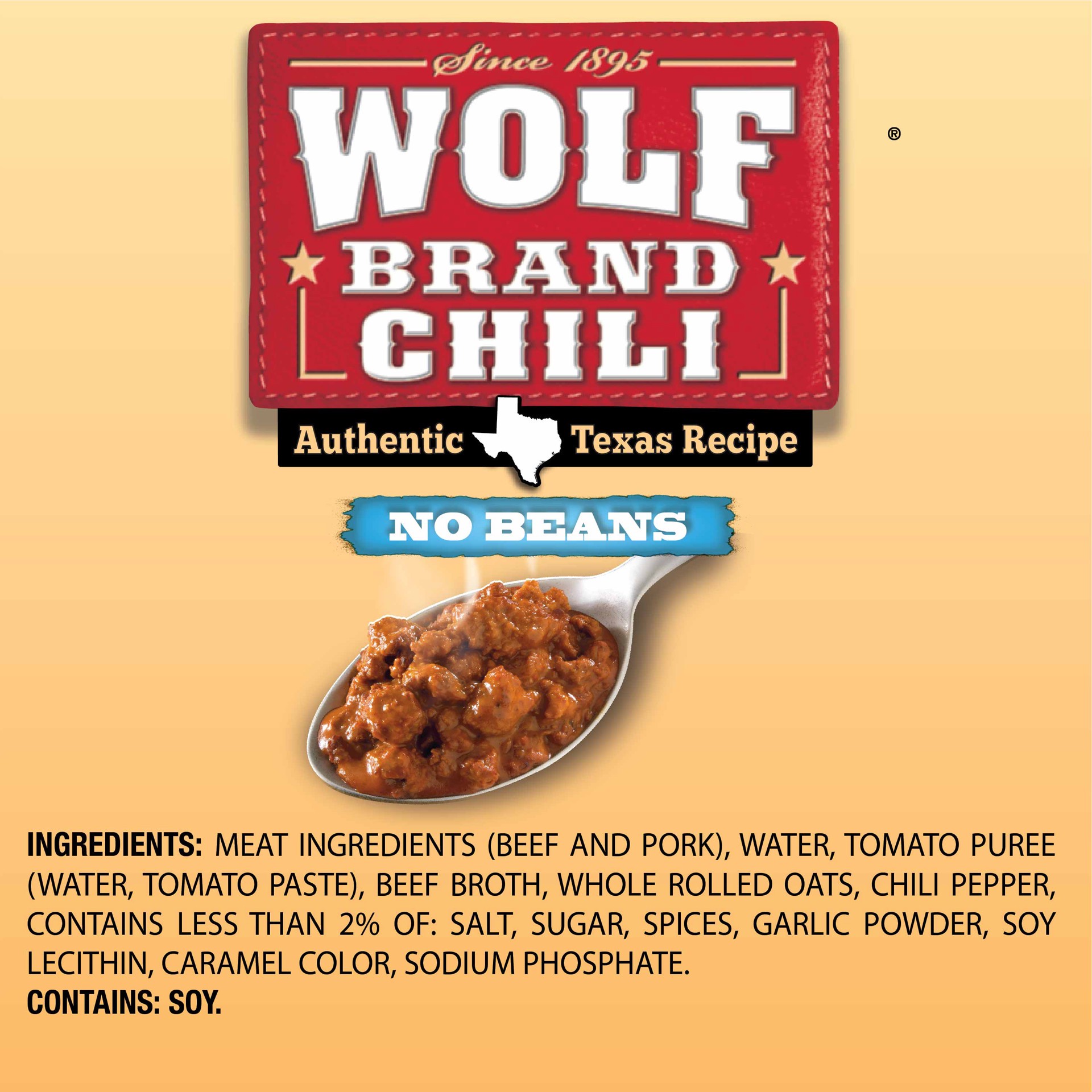 slide 4 of 5, Wolf Brand No Beans Chili 38.5 oz, 40 oz