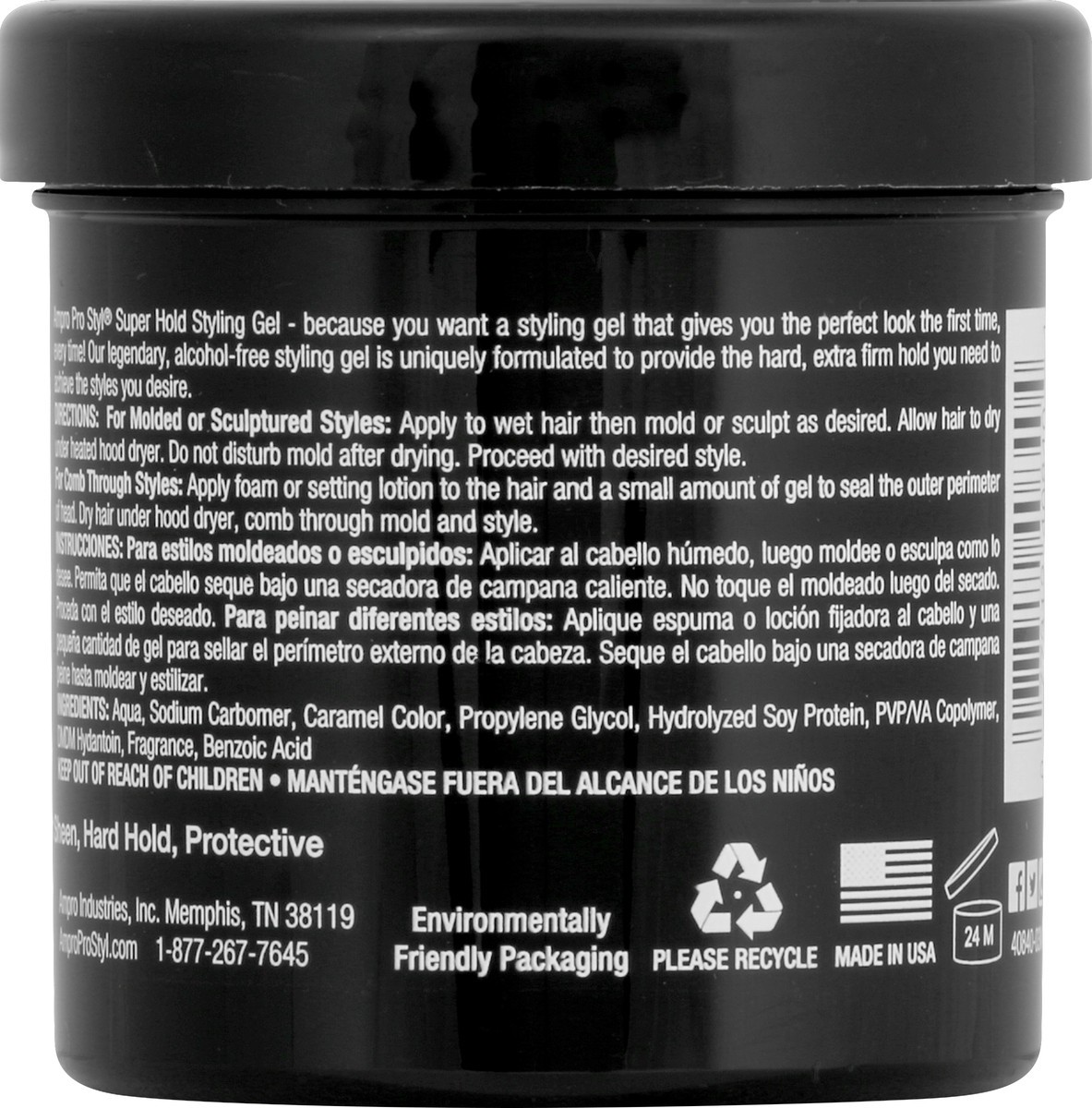 slide 6 of 7, Ampro Styling Gel 6 oz, 6 oz