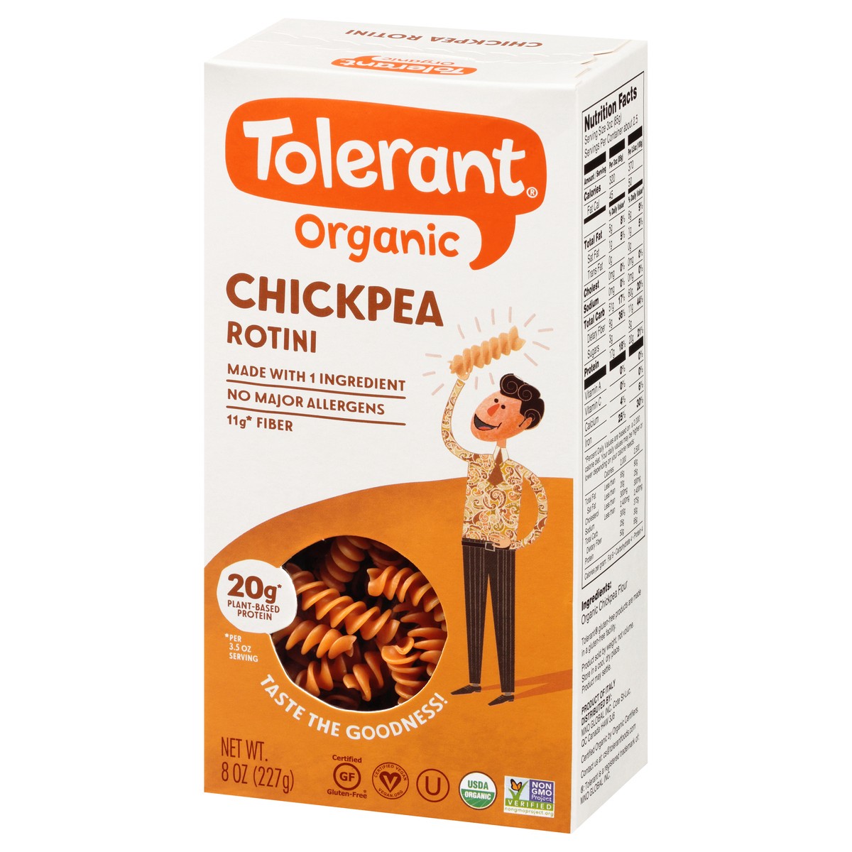 slide 2 of 11, Barilla Tolerant Chickpea Organic Rotini 8 oz, 8 oz