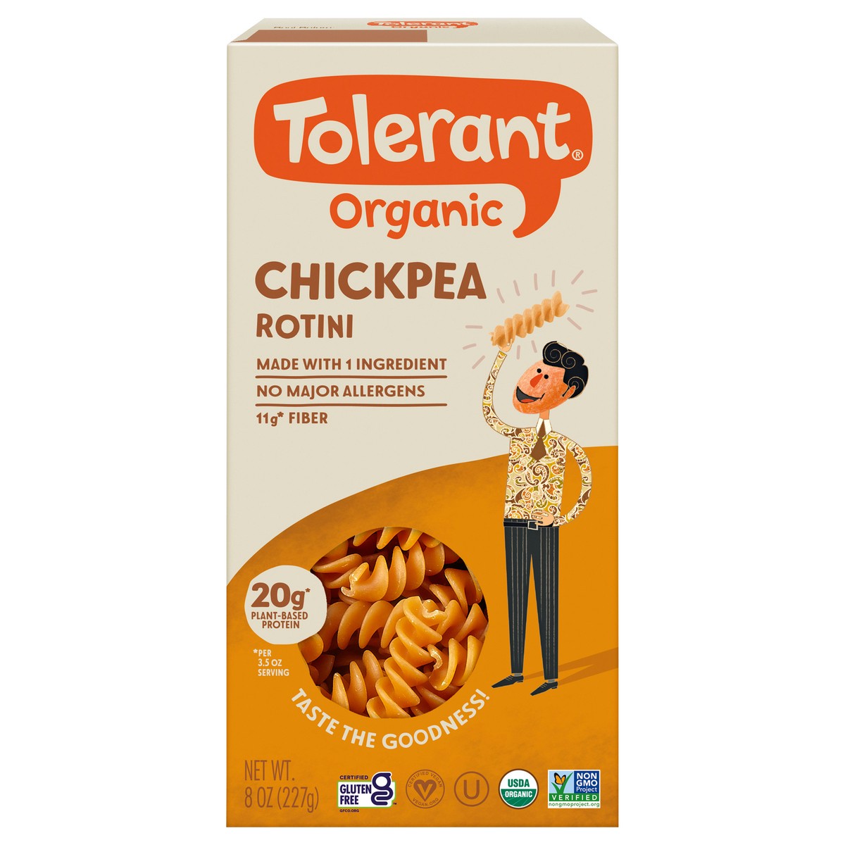 slide 1 of 11, Barilla Tolerant Chickpea Organic Rotini 8 oz, 8 oz