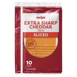 Meijer Sliced Extra Sharp Cheddar Cheese