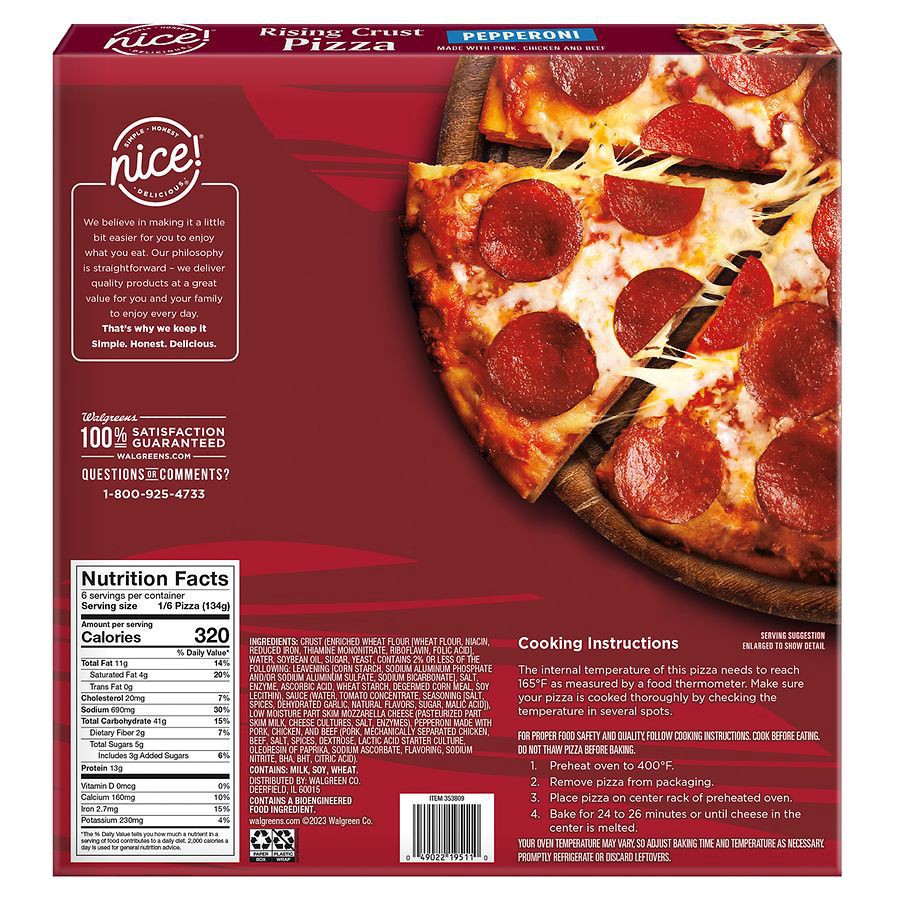 slide 2 of 5, Nice! Premium Rising Crust Frozen Pizza, 28.3 oz