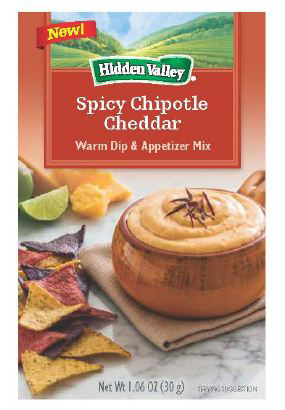 slide 1 of 4, Hidden Valley Warm Dip & Appetizer Mix Southwest Chipotle Cheddar, 1.06 oz