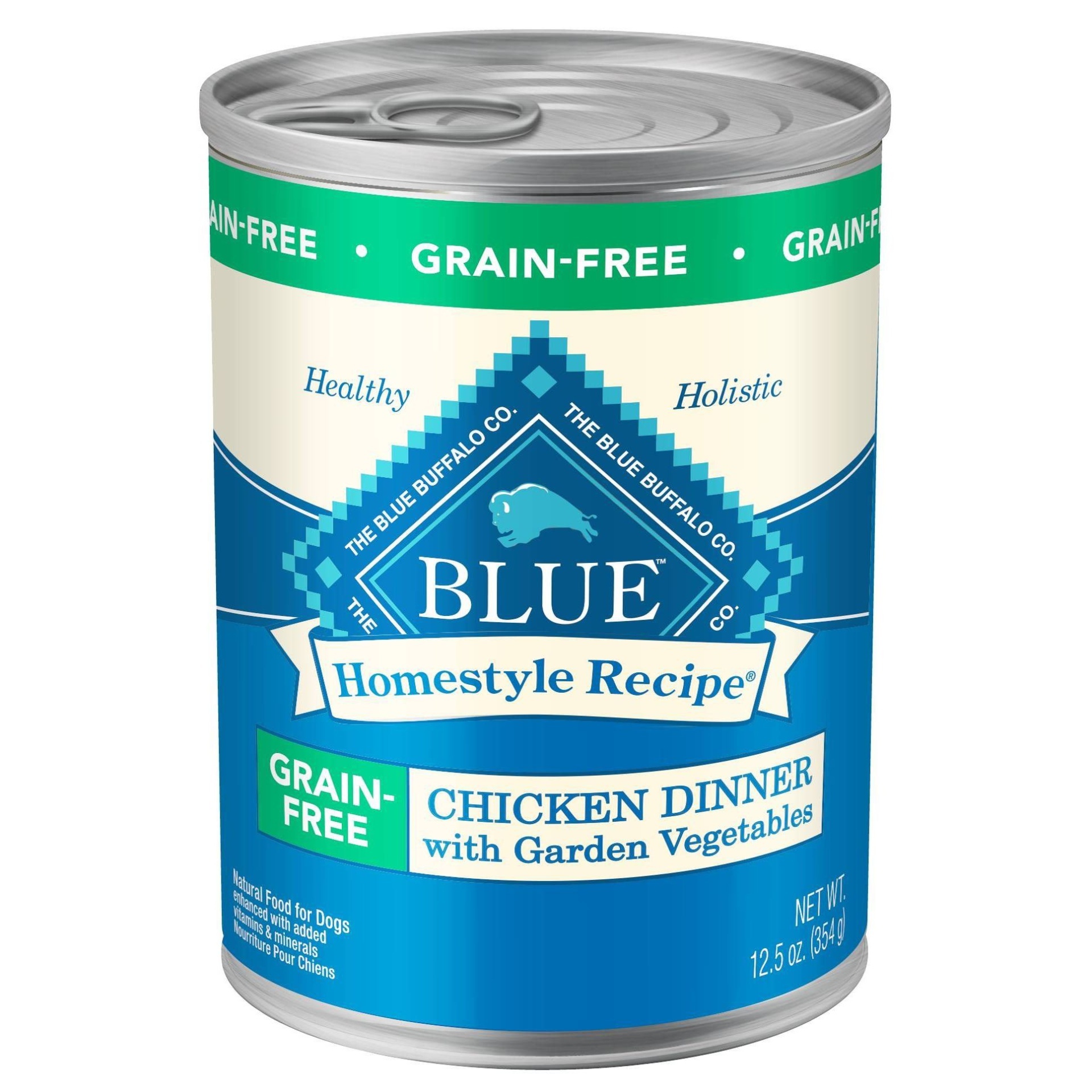 slide 1 of 1, Blue Buffalo Homestyle Recipe Chicken Dinner With Garden Vegetables Dog Food, 12.5 oz