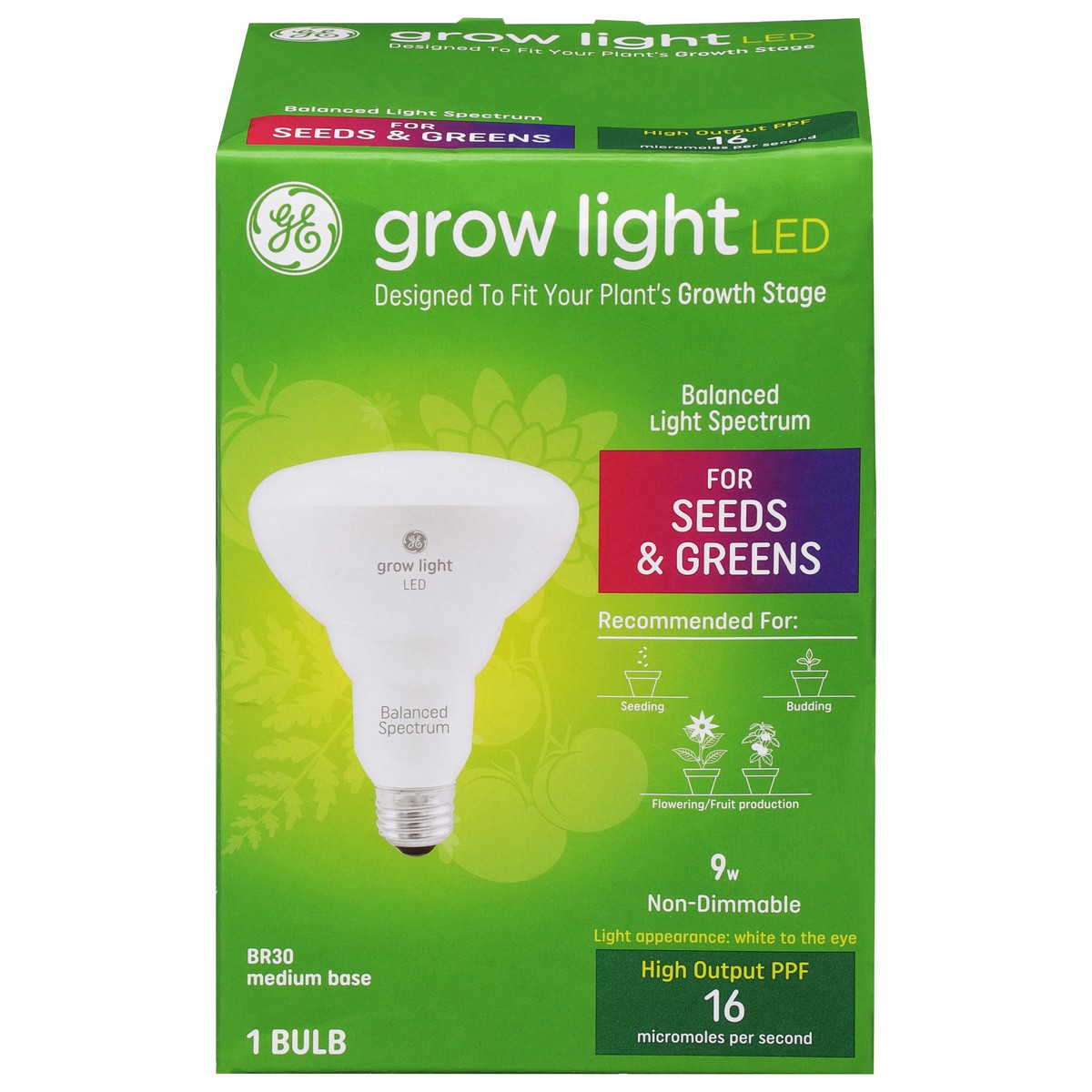 slide 1 of 9, Ge Led Grow Light, 1 ct