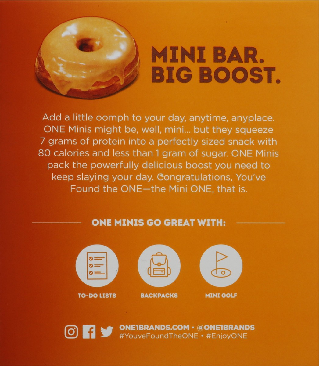 slide 3 of 9, One Minis Maple Glazed Doughnut Flavored Protein Bar 10 - 0.78 oz ea, 10 ct