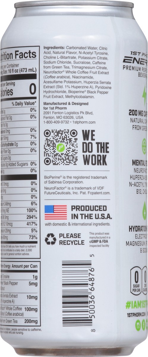 slide 8 of 9, 1st Phorm Premium Citrus Blast Energy Drink 16 fl oz, 16 fl oz