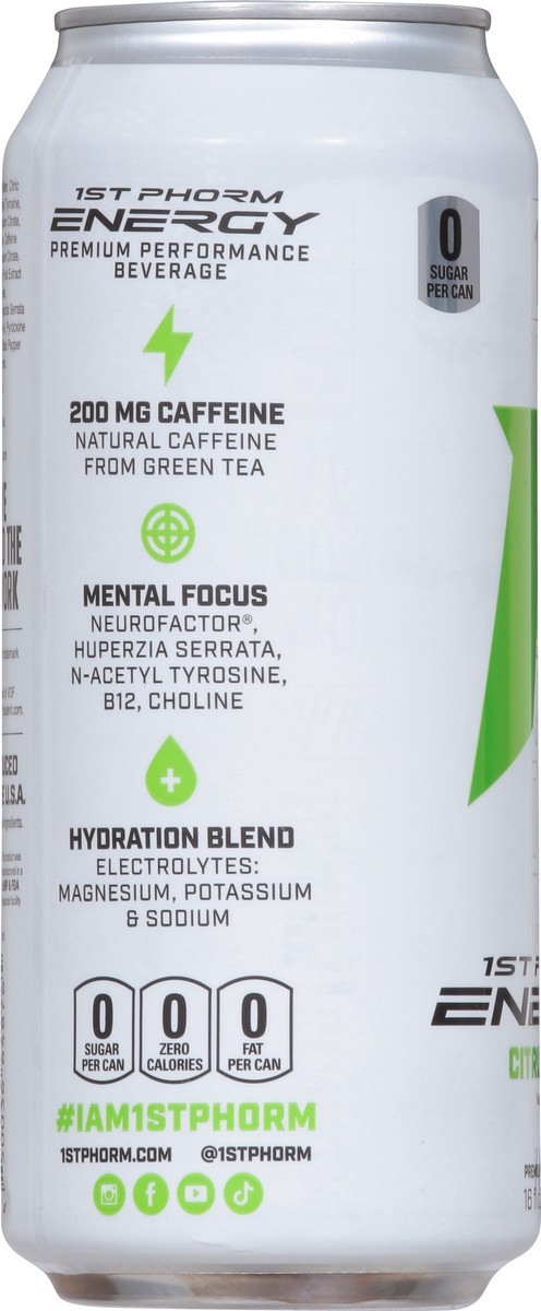 slide 5 of 9, 1st Phorm Premium Citrus Blast Energy Drink 16 fl oz, 16 fl oz