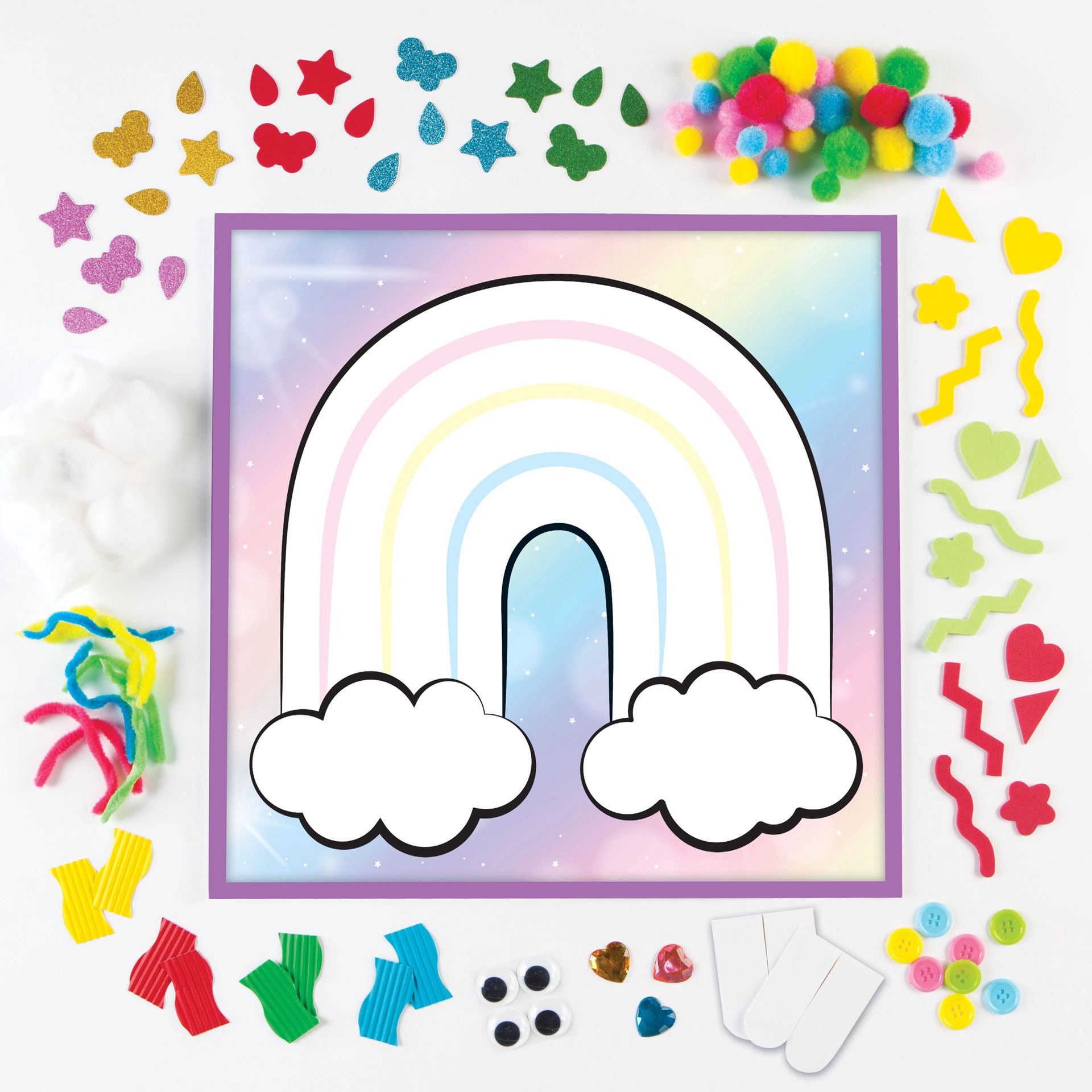 slide 2 of 7, Faber-Castell Creativity For Kids Rainbow Sticky Wall Art, 33.02cm x 33.02cm