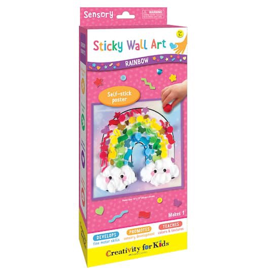 slide 1 of 7, Faber-Castell Creativity For Kids Rainbow Sticky Wall Art, 33.02cm x 33.02cm