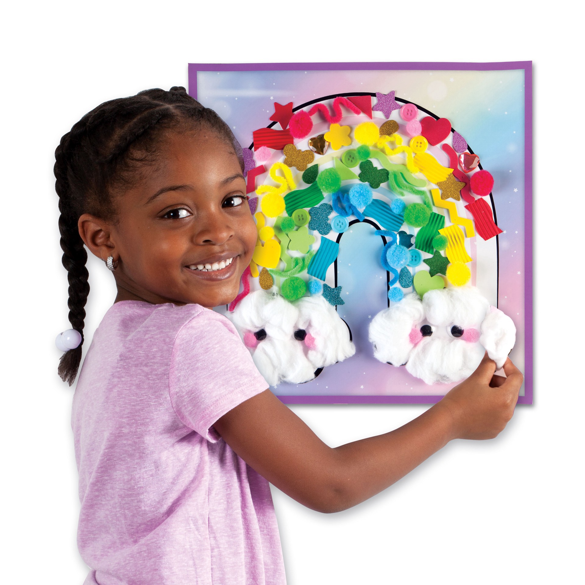slide 6 of 7, Faber-Castell Creativity For Kids Rainbow Sticky Wall Art, 33.02cm x 33.02cm