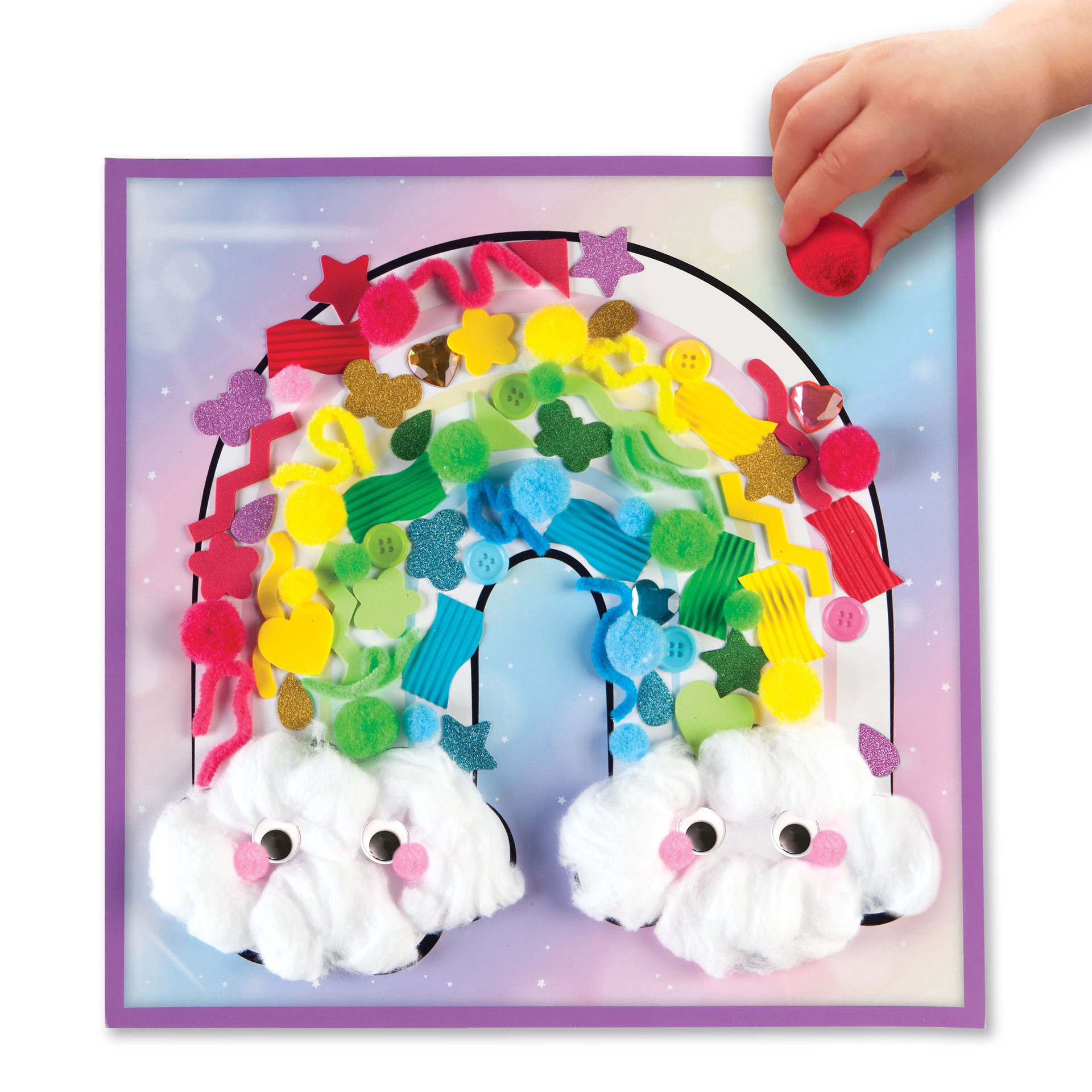 slide 7 of 7, Faber-Castell Creativity For Kids Rainbow Sticky Wall Art, 33.02cm x 33.02cm