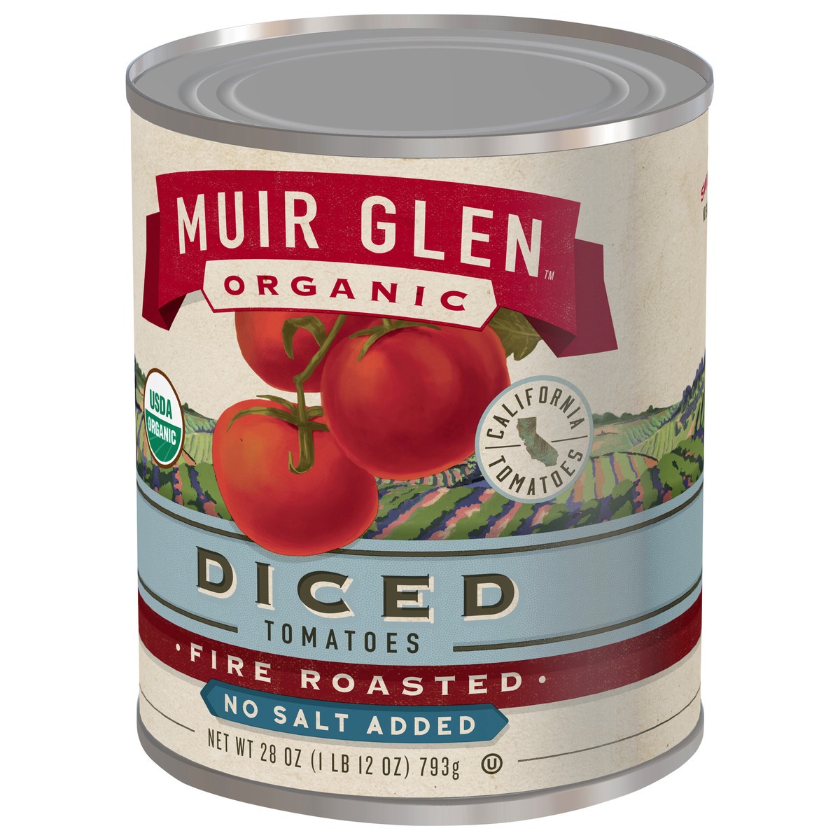 slide 8 of 11, Muir Glen Fire Roasted Diced Tomatoes No Salt Added, 28 oz, 28 oz