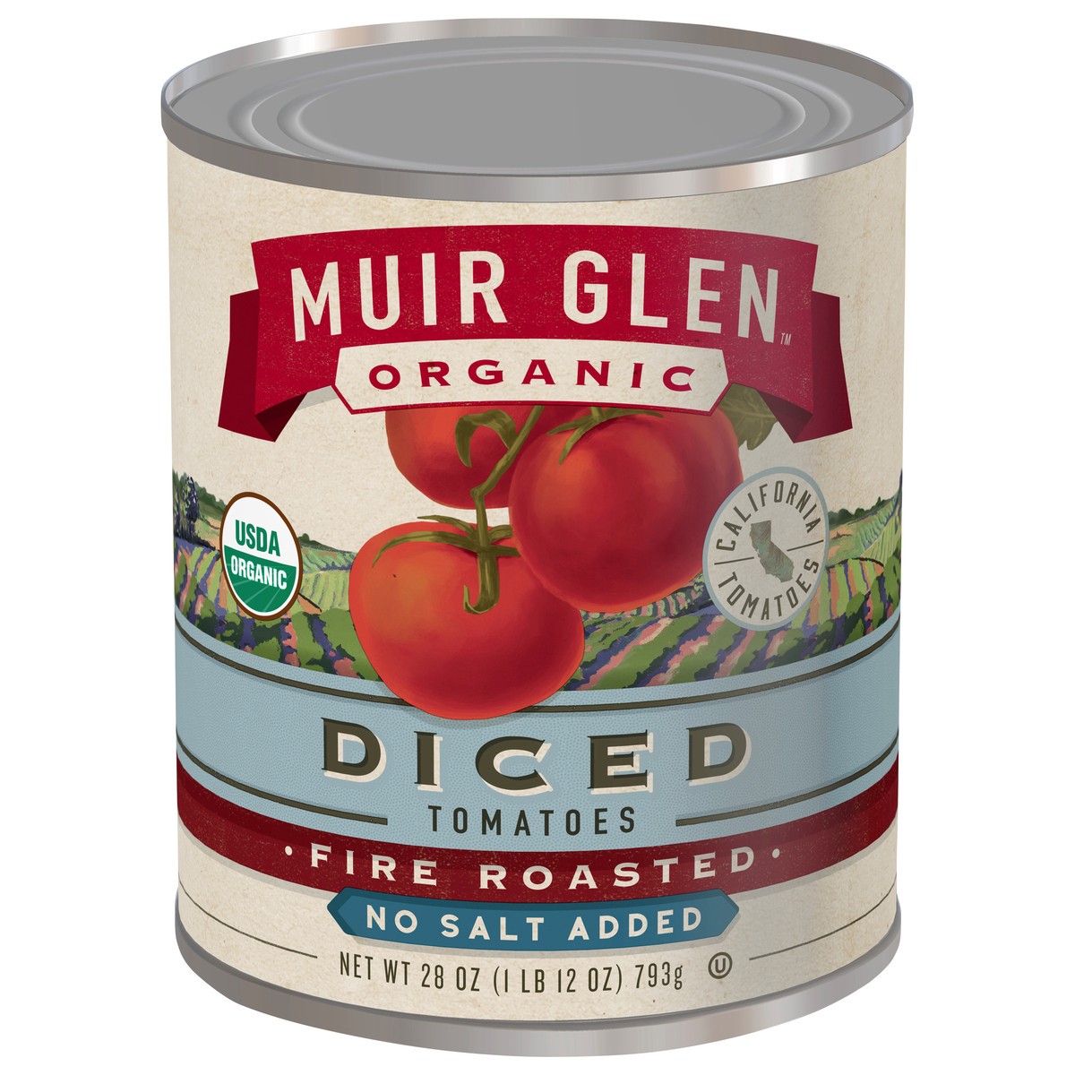 slide 3 of 11, Muir Glen Fire Roasted Diced Tomatoes No Salt Added, 28 oz, 28 oz