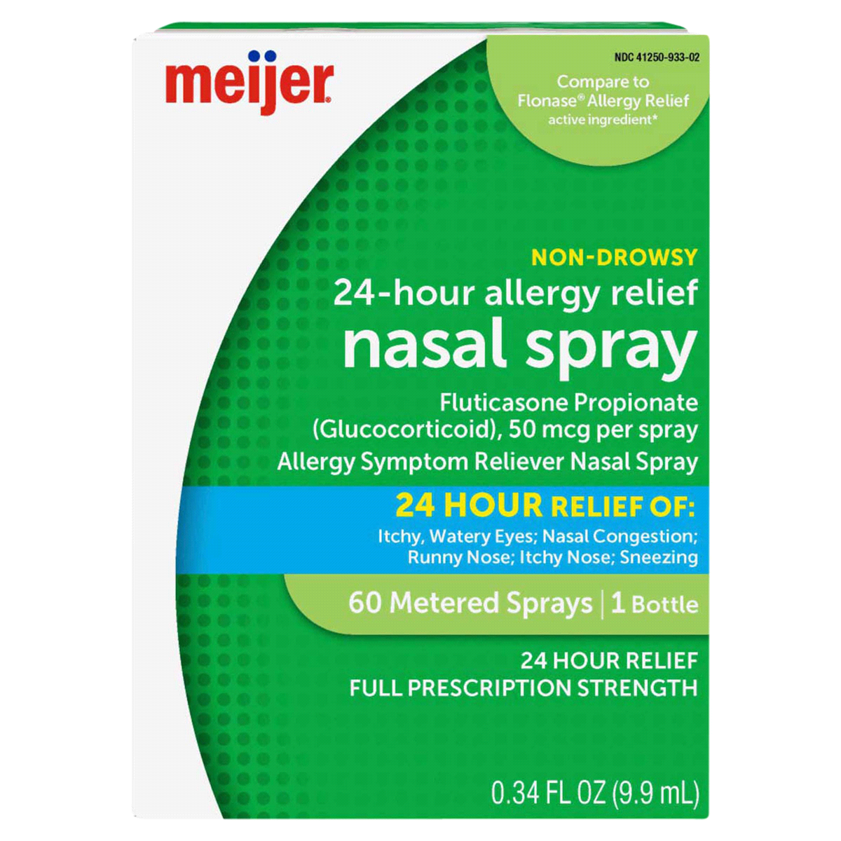 slide 1 of 1, Meijer Allergy Relief Nasal Spray, 0.34 fl oz