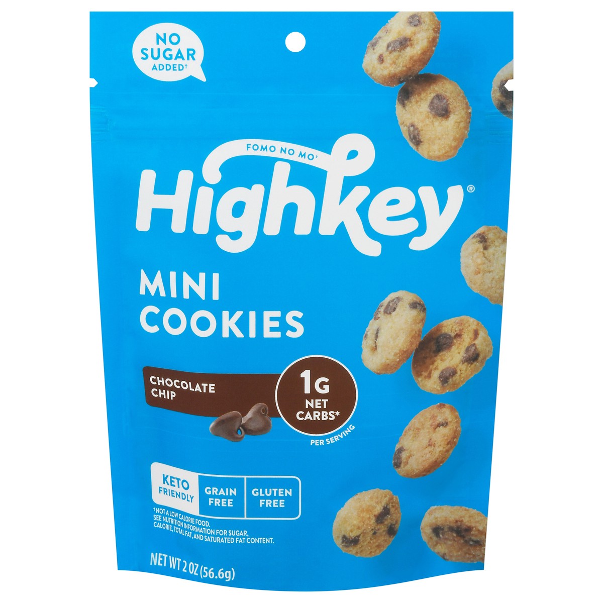 slide 1 of 9, HighKey Mini Chocolate Chip Cookies 2 oz, 2 oz