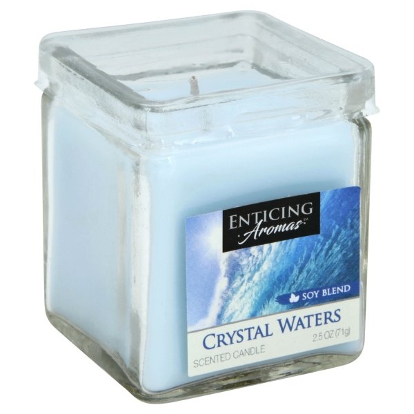 slide 1 of 2, Crystal Waters Cube Jar Candle, 2.5 oz