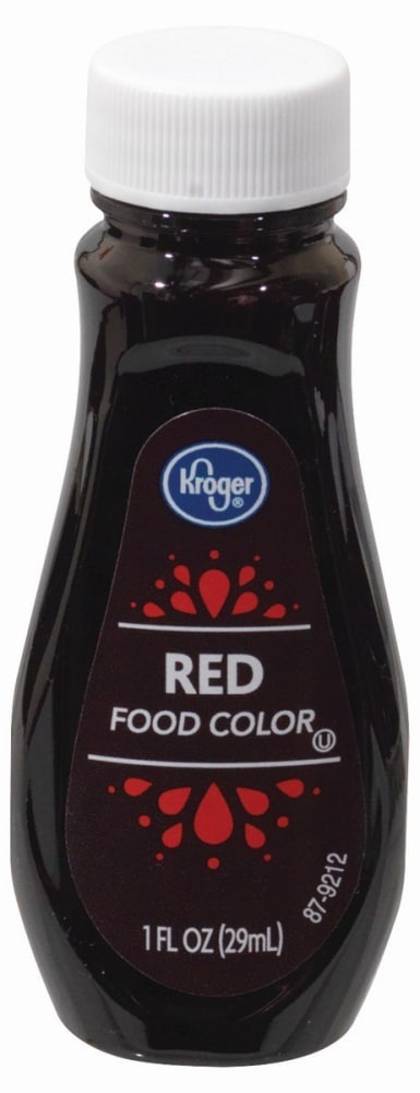 slide 1 of 1, Kroger Red Food Coloring, 1 fl oz