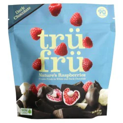 Tru Fru Nature's Raspberries Hyper-Chilled in White & Dark Chocolate (8oz)