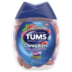 Tums Chewy Bites Extra Strength Antacid Assorted Berry 60ct