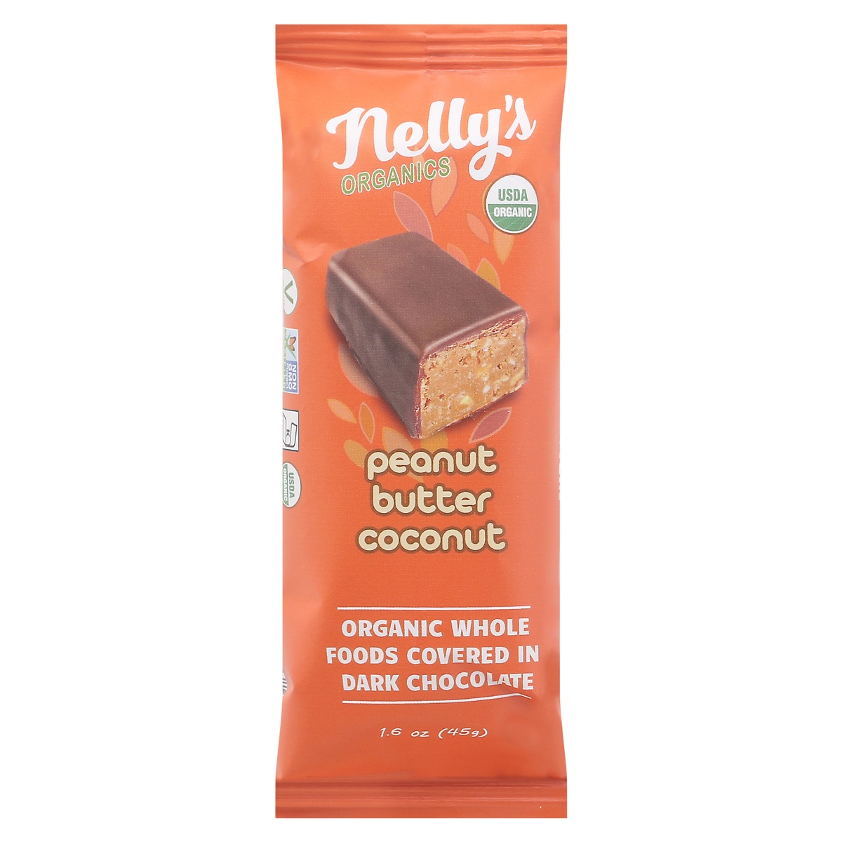 slide 1 of 12, Nelly's Organics Peanut Butter Coconut Bars 1.6 oz, 1.6 oz