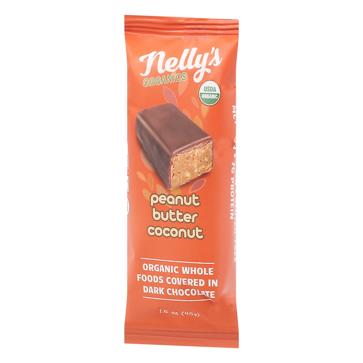 slide 3 of 12, Nelly's Organics Peanut Butter Coconut Bars 1.6 oz, 1.6 oz