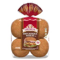Oroweat Whole Wheat Buns, 8 count, 21 oz