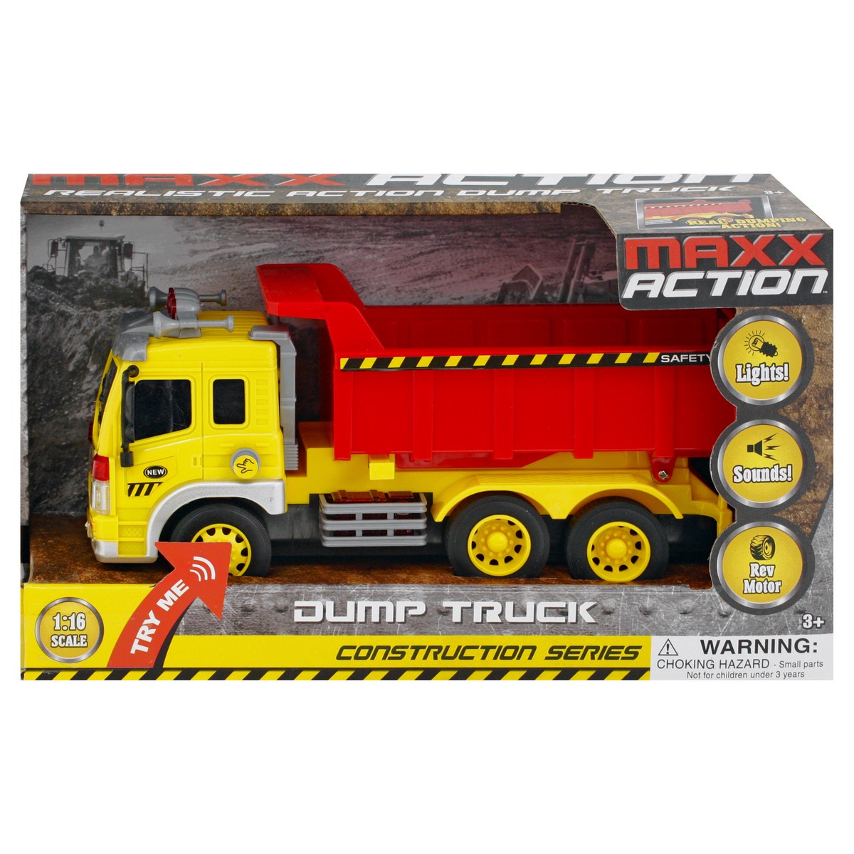 slide 1 of 9, Maxx Action Construction Series Dump Truck Toy 1 ea, 1 ct