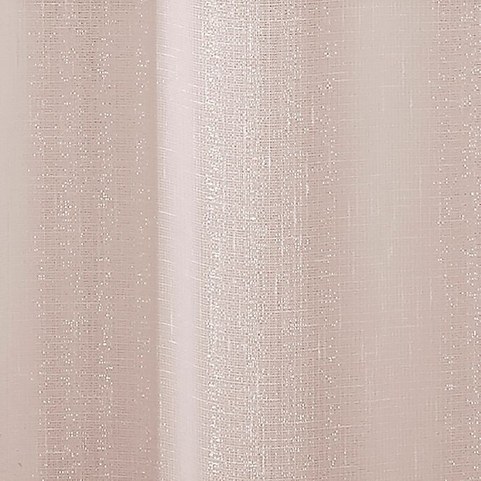 slide 3 of 3, SALT Metallic 95-Inch Grommet Sheer Window Curtain - Blush, 2 ct