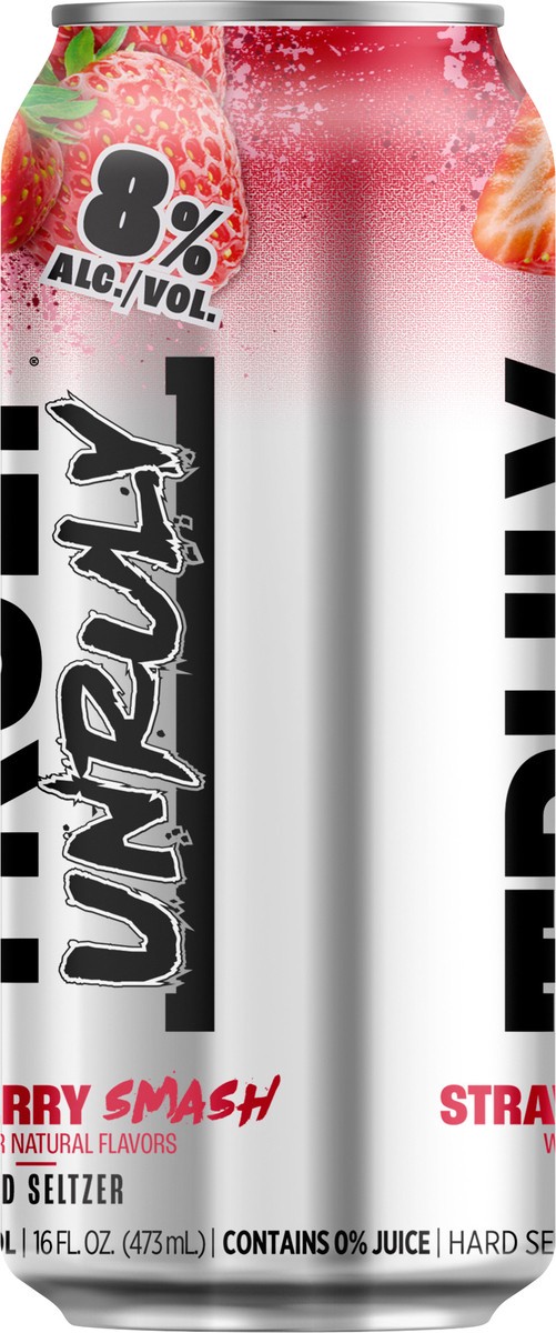 slide 6 of 13, TRULY Unruly Hard Seltzer Strawberry Smash 8% ABV (16 fl. oz. Can), 16 oz