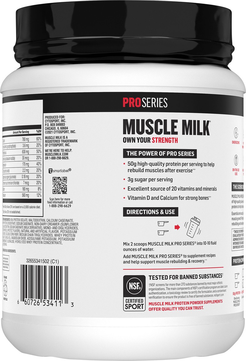 slide 8 of 12, Muscle Milk Powder Beverage Mix, 32 oz