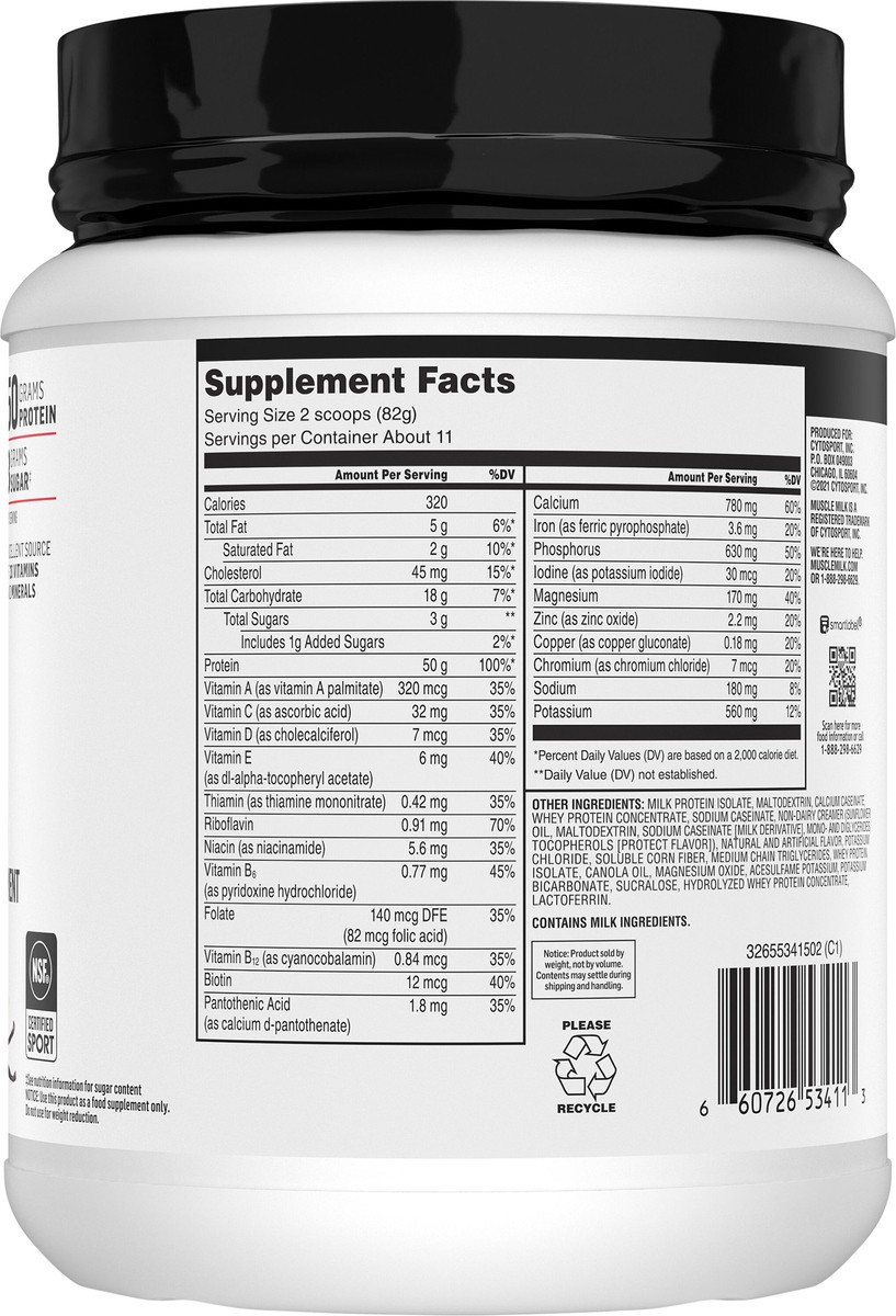 slide 4 of 12, Muscle Milk Powder Beverage Mix, 32 oz