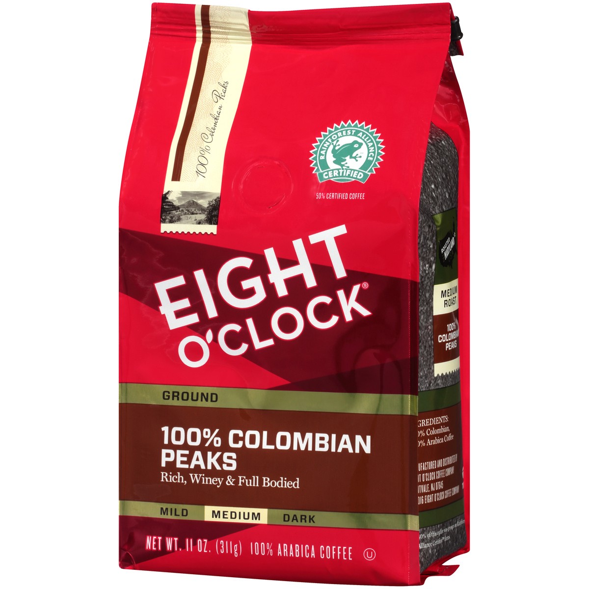 slide 2 of 4, Eight O'Clock Coffee Eight O'Clock 100% Colombian Peaks Medium Roast Ground Coffee 11 oz, 12 oz