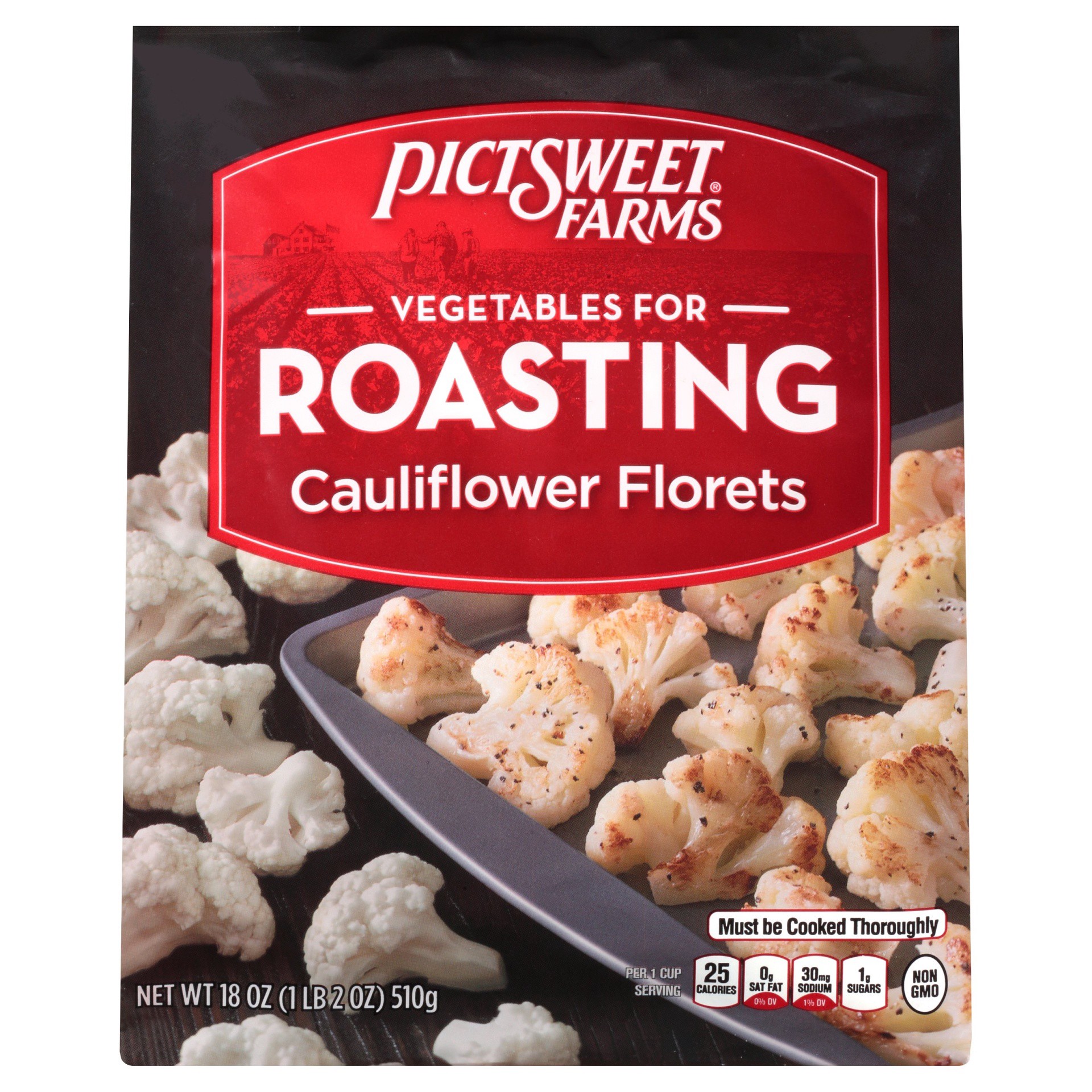 slide 1 of 8, PictSweet Farms Vegetables For Roasting Cauliflower Florets, 18 oz