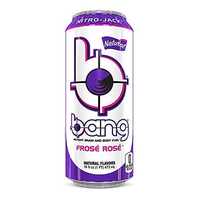 slide 1 of 1, Bang Natural Frose Rose Energy Drink, 16 oz