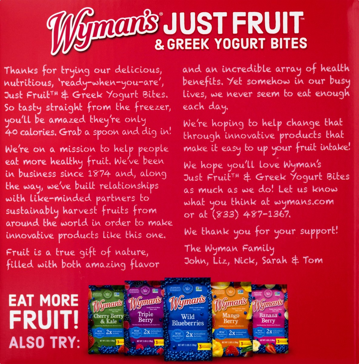 slide 5 of 9, Wyman's Just Fruit Strawberry Raspberries Yogurt, 9.2 oz