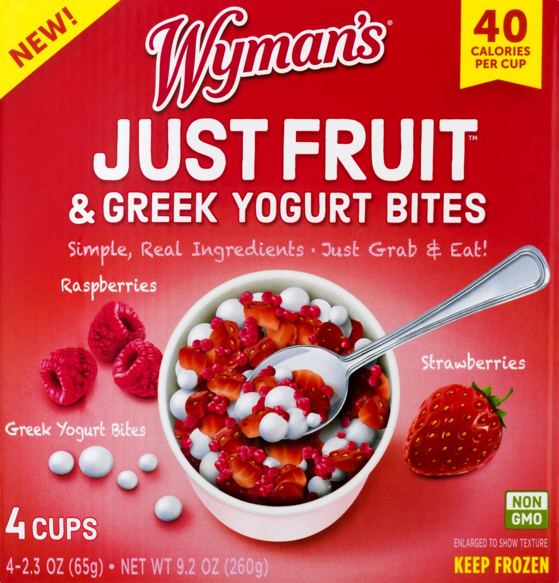 slide 6 of 9, Wyman's Just Fruit Strawberry Raspberries Yogurt, 9.2 oz
