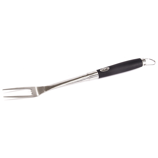 slide 1 of 1, Grand Gourmet Stainless Steel Fork with Soft Handle, 1 ct