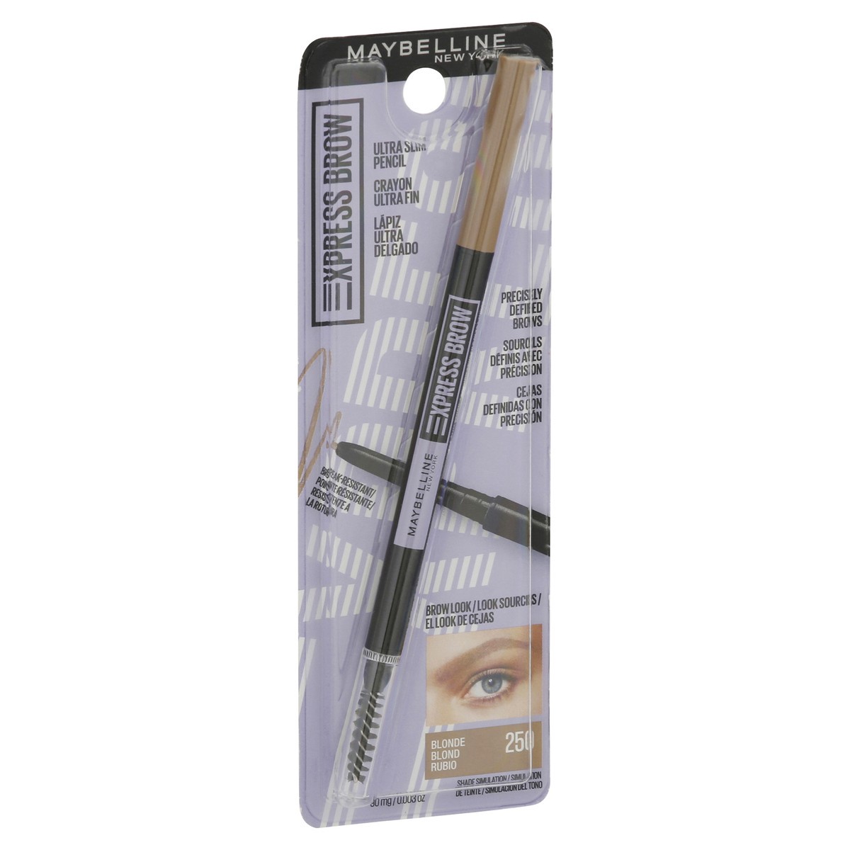 slide 4 of 9, Maybelline Xpress Brow Blonde 250 Ultra Slim Pencil Crayon 0.003 oz, 0 oz