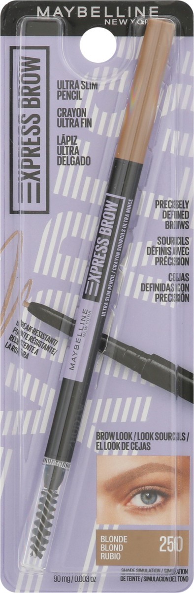 slide 5 of 9, Maybelline Xpress Brow Blonde 250 Ultra Slim Pencil Crayon 0.003 oz, 0 oz